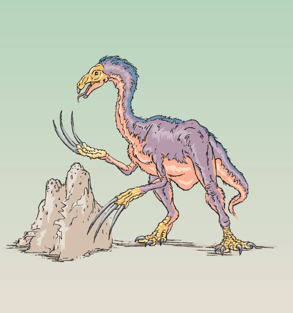 Therizinosaurus Anthill illustration